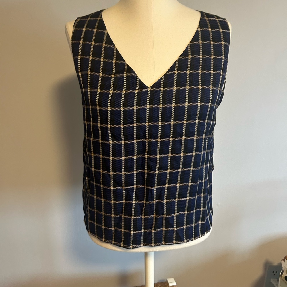 Babaton Blue Boxy Sleeveless Top